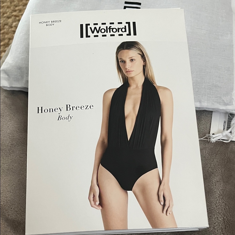 Wolford Honey Breeze Black One Piece Bodysuit